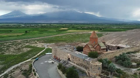 Khor Virap Monastery: Mount Ararat View Stock Footage 265144119