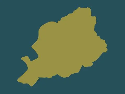 Khost, Afghanistan. Solid color shape 库存插图