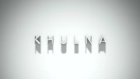 Khulna 3D title animation with shadows on a white background Video stock 259883756
