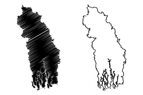 Khulna Division map vector.... Stock Illustration