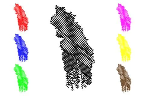 Khulna Division map vector.... Stock Illustration