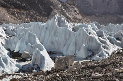 Khumbu Icefall Foto stock