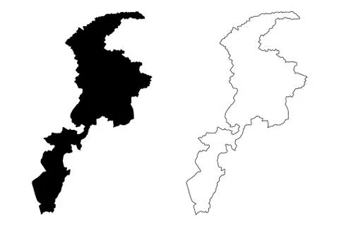 Khyber Pakhtunkhwa map vector.... Stock Illustration