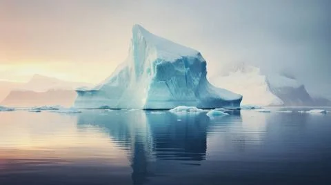 KI Generative Illustration eines Eisbergs in der Antarktis *** KI generati... Stock Photos