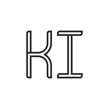 Ki initial letter vector logo icon 库存插图