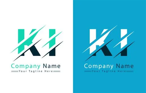 KI Letter Logo Vector Design Template Elements 库存插图
