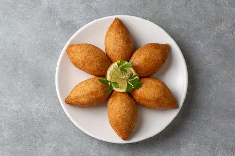 Kibbeh is a popular dish in Middle Eastern cuisine (Turkish name; icli kofte) Stock Photos