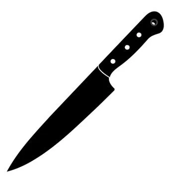 Kichen knife vector silhouette kitchen knife vector illustration Stock Illustration