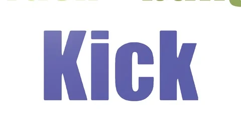 Kick Animated Word Cloud Isolated Stock Footage 107233111