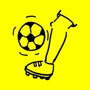 Kick The Ball Stock Illustration