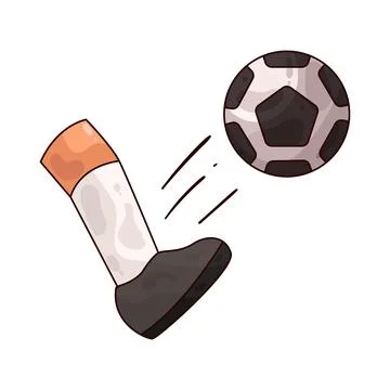 Kick the Ball illustration Stock Illustration