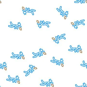 Kick ball man accident vector seamless pattern Stock Illustration