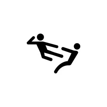 Kick in flight icon. Elements of fighting icon. Premium quality graphic design Stock Illustration