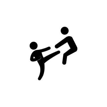 Kick icon. Elements of fighting icon. Premium quality graphic design icon Stock Illustration