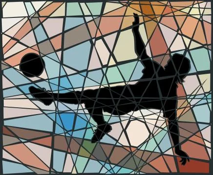 Kick mosaic Stock Illustration