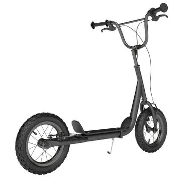 Kick scooter black Stock-Illustration