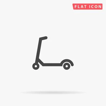 Kick scooter flat vector icon Stock Illustration