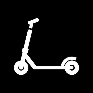 Kick scooter icon simple flat vector illustration Stock Illustration