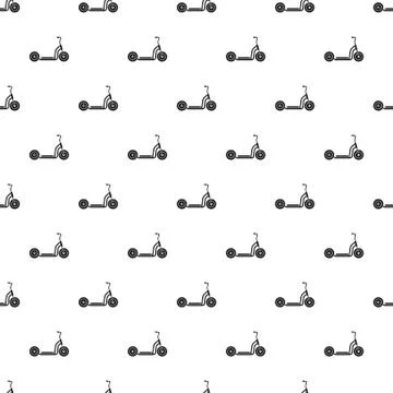 Kick scooter pattern, simple style イラスト素材