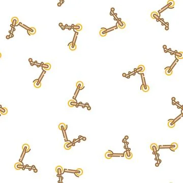 Kick scooter vector seamless pattern Stock Illustration