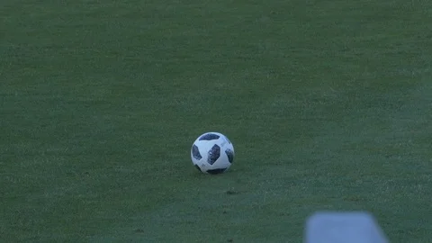 Kick a soccer ball Stockbeeldmateriaal 119473017