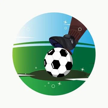 Kick off soccer Stock Illustration