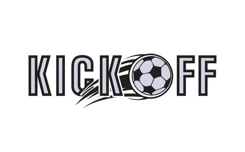 Kick off text effect Stock Illustration