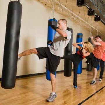 Kickboxing class Stock Photos