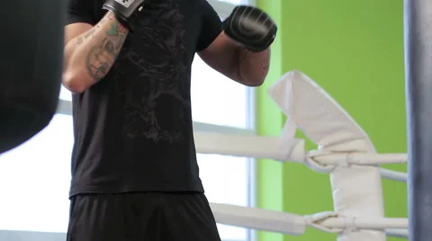 Kickboxing classes Stock Footage 58054893