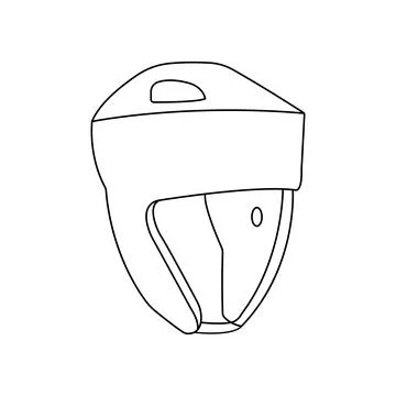 Kickboxing helmet Stock Illustration
