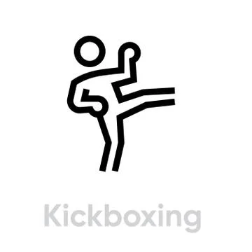 Kickboxing icon vector illustration Stock Illustration
