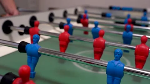 Kicker game, focus on the little man. 4k video Stock Footage 267192276