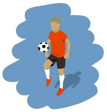 Kicking the ball Stock-Illustration
