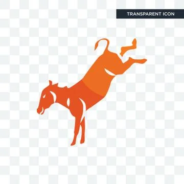 Kicking mule vector icon isolated on transparent background, kicking mule log Stock Illustration