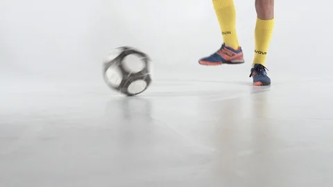 Kicking a soccer ball Stock Footage 127639788