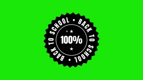 Kickstart Learning with 100 percent Back to School Badge Animation Stock Footage 316156227