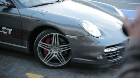 Kickstart of a Porsche GT3 Stock Footage 20718478