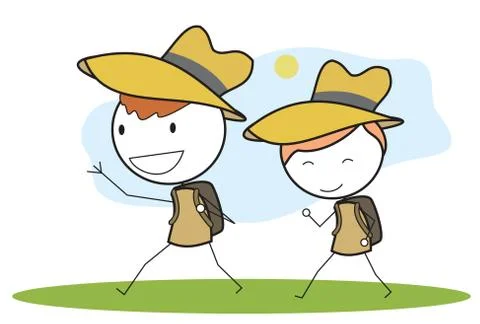 Kid adventure Stock Illustration