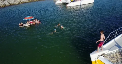 Kid backflipped into the water Stock Footage 107275986