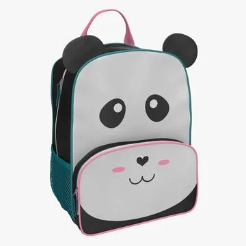 Kid Backpack Panda 3D Model