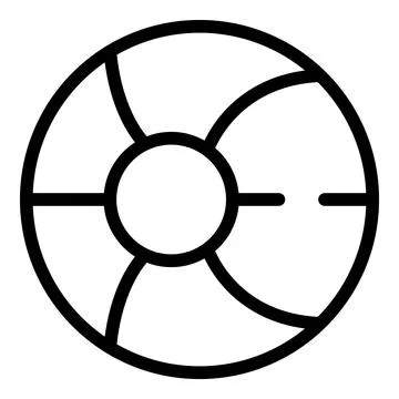 Kid ball icon outline vector. School learn Ilustração Stock
