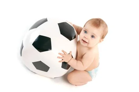 Kid with the ball 스톡 사진