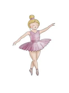 Kid ballet dancer Stock Illustration