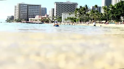 Kid on beach Stock Footage 8995500