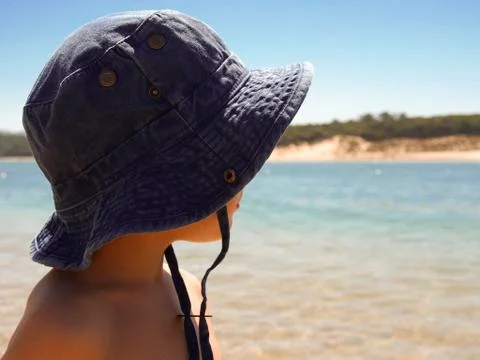Kid on the beach Foto stock