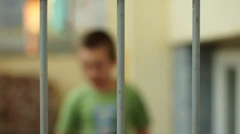 Kid Behind Bars 001 Stock Footage 17520037