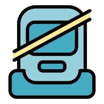 Kid belt lock icon vector flat Stock Illustration