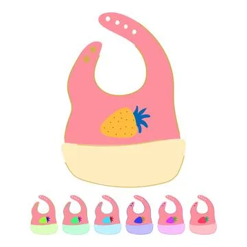 Kid bib vector cartoon graphic Stock Illustration