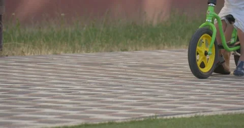 Kid on a Bicycle Stock Footage 52364759