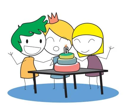 Kid birthday Stock Illustration
